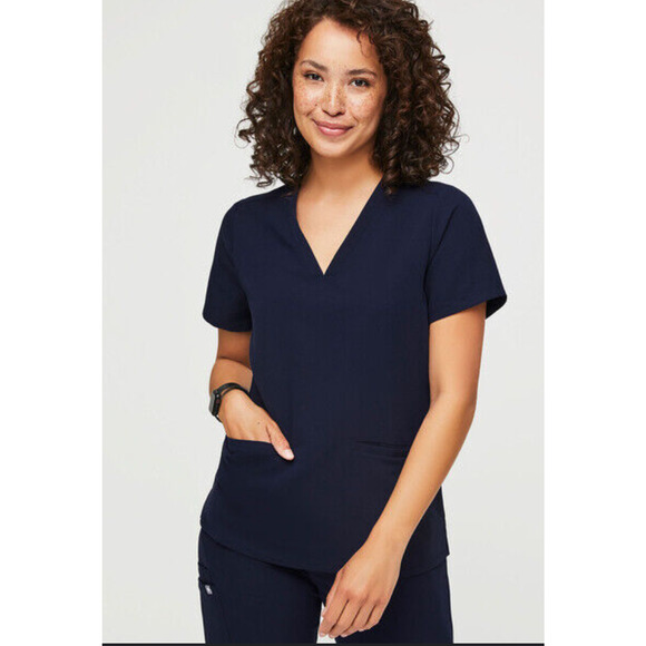 Figs Casma Scrub Top in Navy Blue Size Small - Picture 1 of 4